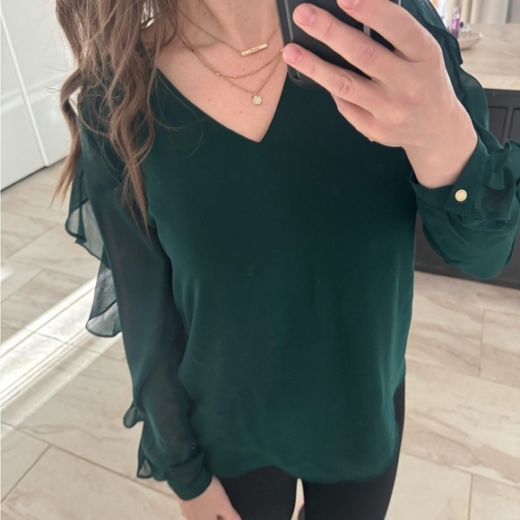 Calvin Klein ruffle sleeve top - Picture 4 of 6